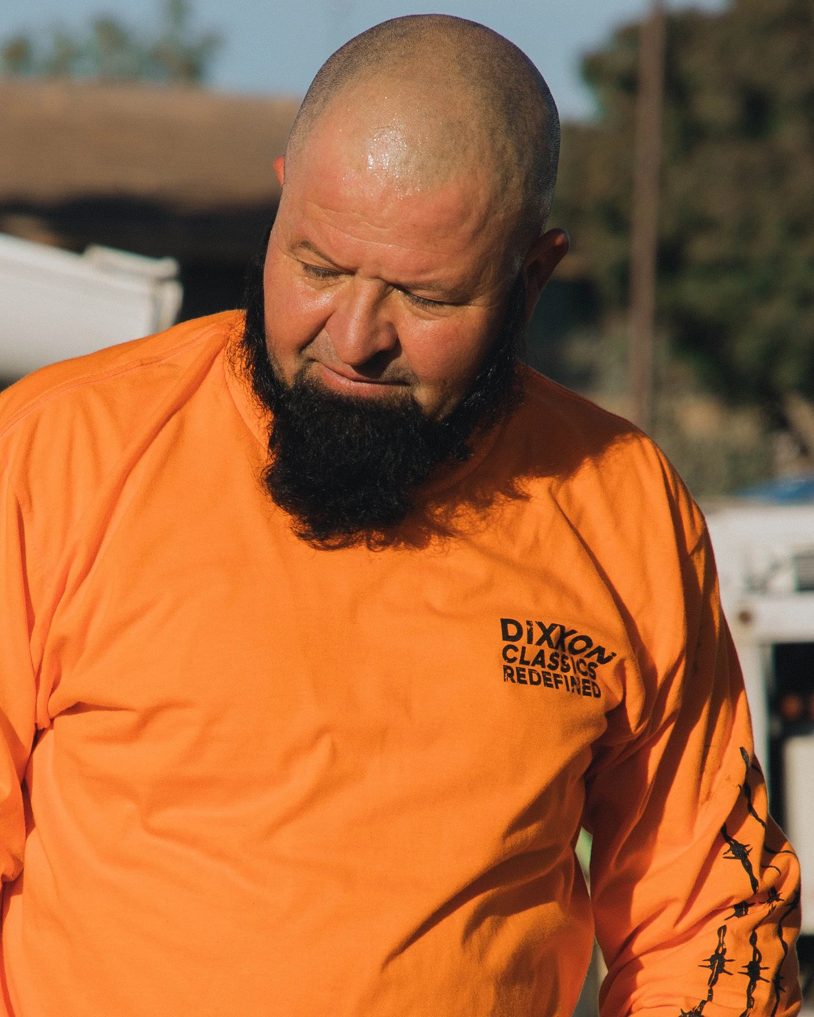 Brutal Hi Vis Long Sleeve T-Shirt - Orange - Image 2